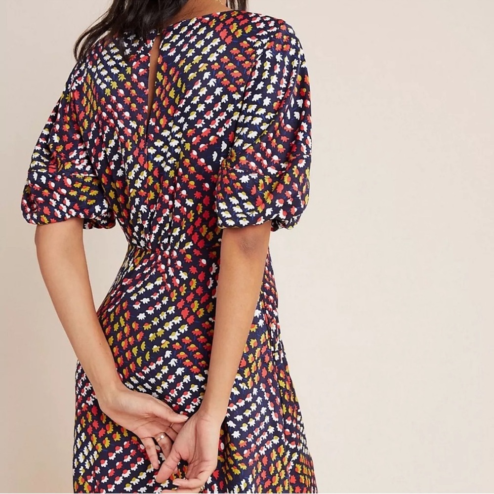 Anthropologie Colorful Diamond Pattern Midi Dress - Picture 2 of 5